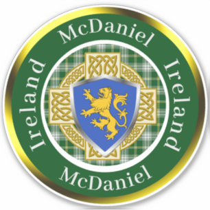 Sticker McDaniel Shield & Celtic Cross Personnalisé