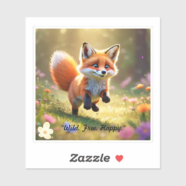 Sticker "Meadow Fox Charm" (Feuille)