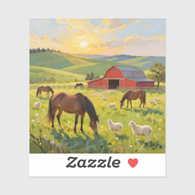 Sticker Meadowlight Morning - Vinyle Carré  (Feuille)