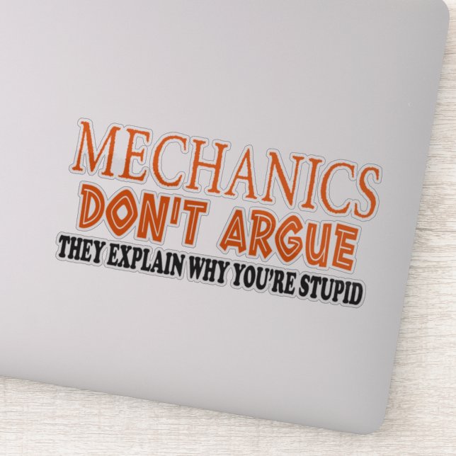Sticker Mechanics design funny mechanic (Détail)