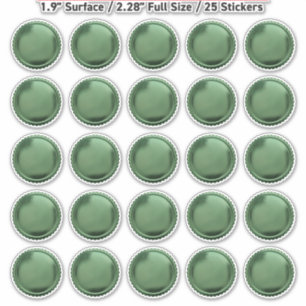 Sticker Médaille de récompense en feuille verte métallisée