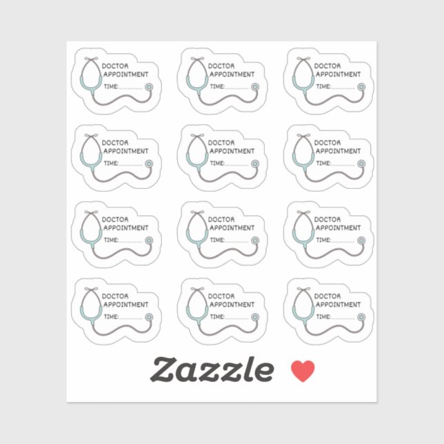 Sticker Médecin Rappel de rendez-vous planificateur de sui (Feuille)