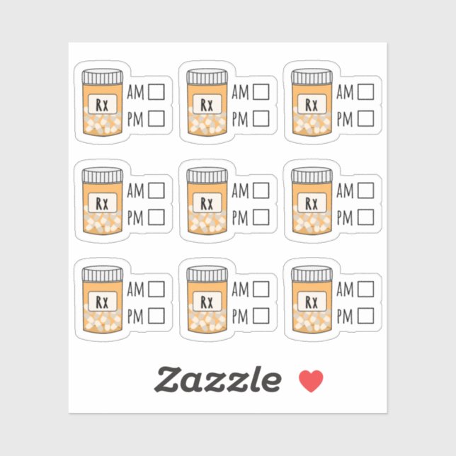Sticker Médecins Rappel Médicale Pill Tracker (Feuille)