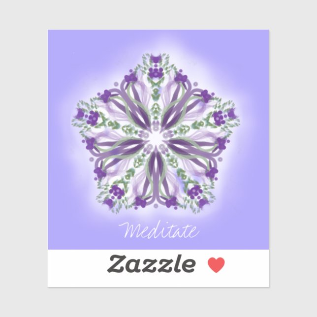 Sticker *~* Méditation Étoile lumière Mandala Vinyl Sticke (Feuille)