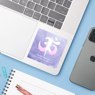 Sticker Méditation Instructeur Yoga Pose Om Sign Very Peri