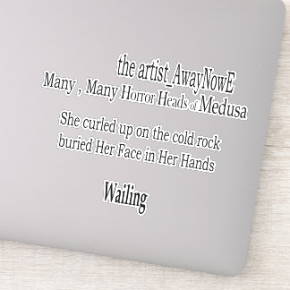 Sticker Medusa awaynowe Horror 3MMHead Bphrases Diecut 25