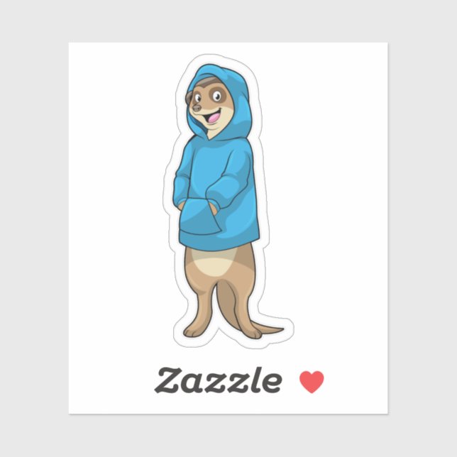 Sticker Meerkat with Hoodie (Feuille)