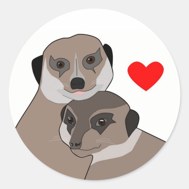 Sticker "Meerkats in Love" (Devant)