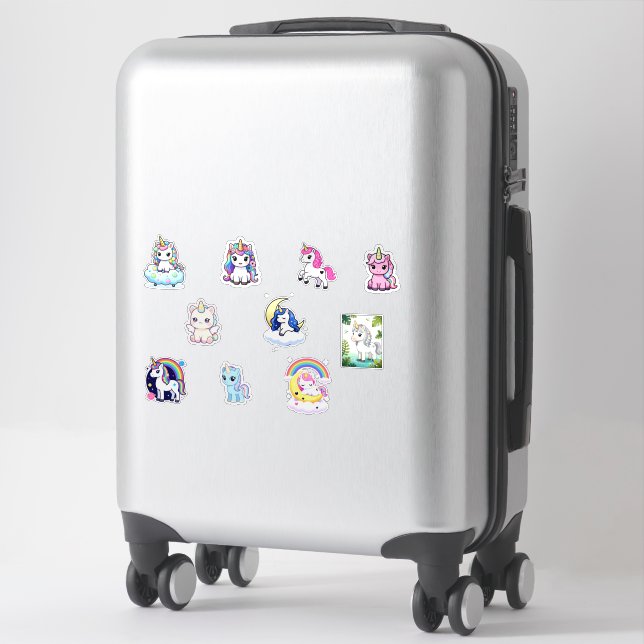Sticker Mega Kawaii Unicorn Bundle – 10+ Magical Fantasy I (Sur valise)