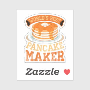 Sticker Meilleur créateur de crêpes du monde - Drôle créat