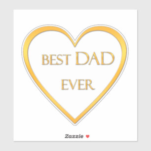 Sticker Meilleur papa du monde en or