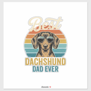 Sticker Meilleur papa teckel de tous les temps Design de t