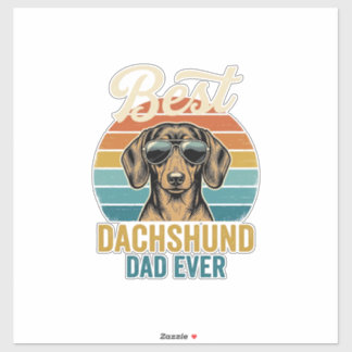 Sticker Meilleur papa teckel de tous les temps Design de t