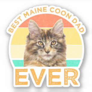 Sticker Meilleur Père Coon Maine Jamais