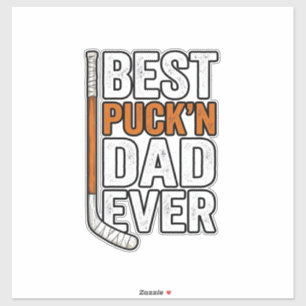 Sticker Meilleur père de hockey Puck'n Papa Vector Design_