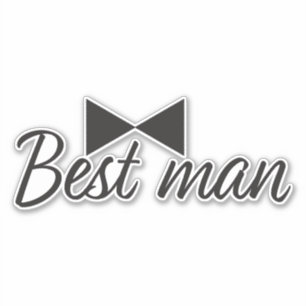 Sticker Meilleur texte d'homme et cravate d'arc