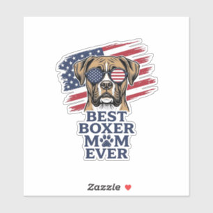 Sticker Meilleure Maman Boxeur Patriote Ever Conception de