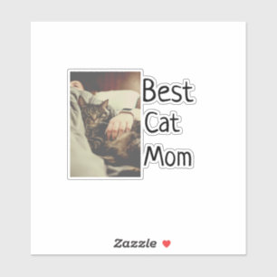 Sticker Meilleure maman chat papa ajouter chat photo nom c