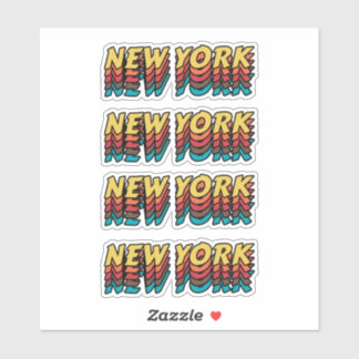 Sticker Meilleure ville pour visiter New York - Nom de la 