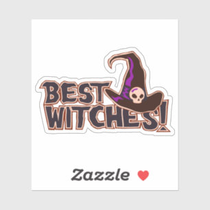 Sticker Meilleures sorcières Halloween Pun drôle