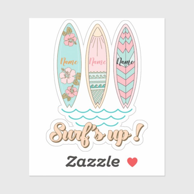 Sticker Meilleurs amis surfeurs (Feuille)
