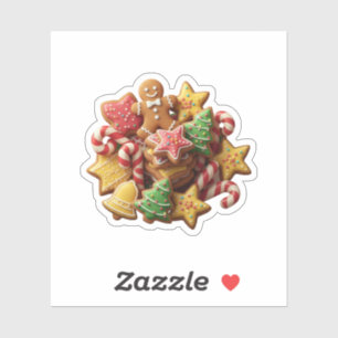 Sticker Mélange de biscuits de Noël assortis pour les fête
