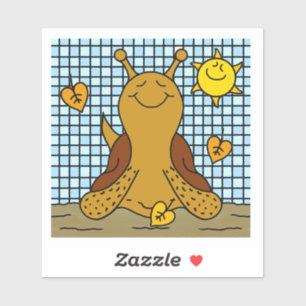 Sticker Mélange Escargots Soleil Et La Mosaïque De Feuille