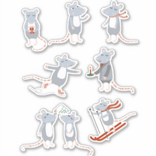Sticker Mélange Mice Hiver
