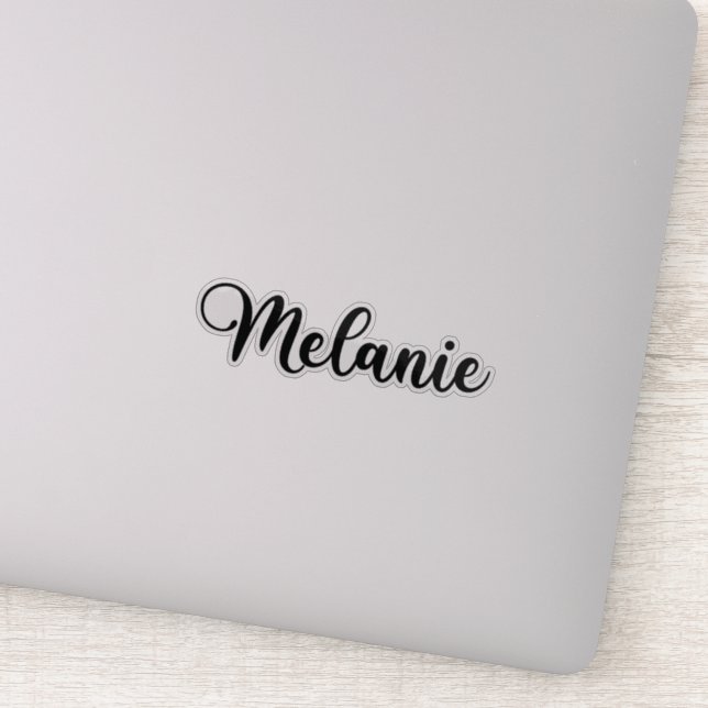 Sticker Melanie Nom - Calligraphie manuscrite (Détail)
