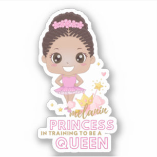 Sticker Melanin Princesse Entraînement Pour Être Reine Bal