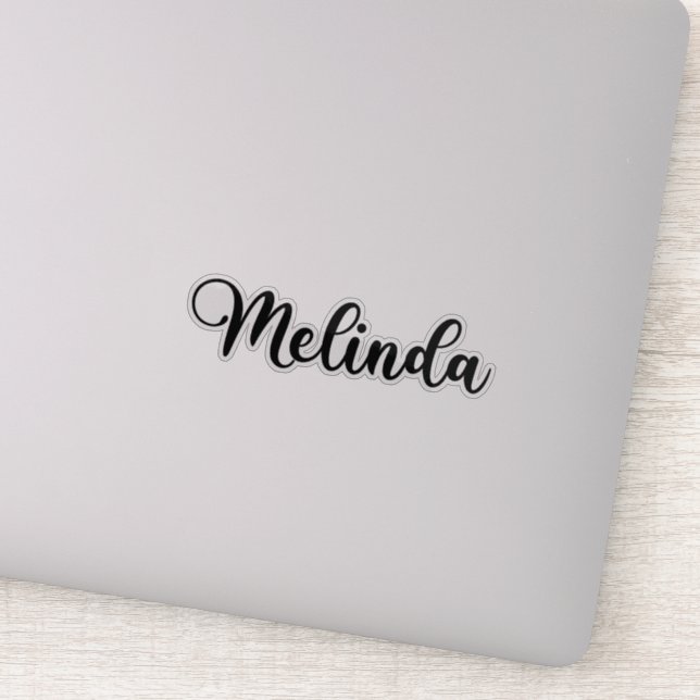 Sticker Melinda Nom - Calligraphie manuscrite (Détail)