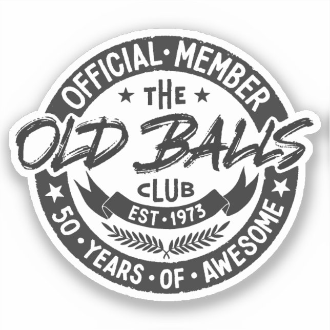 Sticker Membre du club des vieux boules (Recto)
