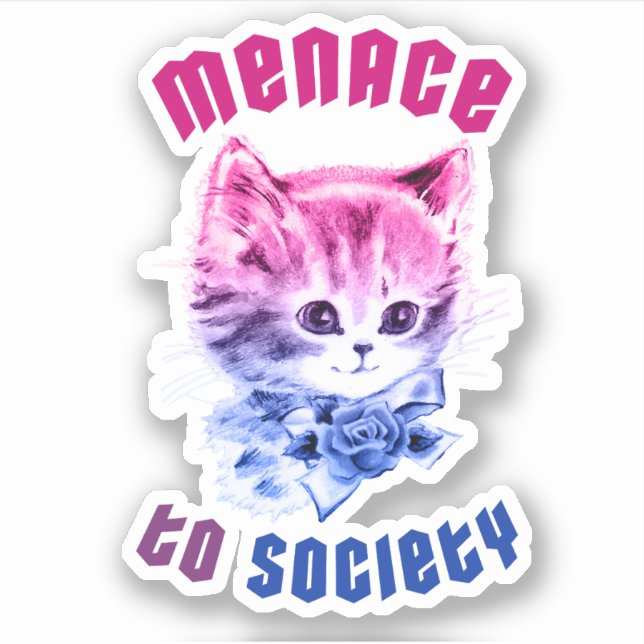 Sticker Menace bisexuelle Kitty (Devant)