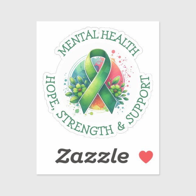 Sticker Mental Health Awareness - Support Strength Support (Feuille)