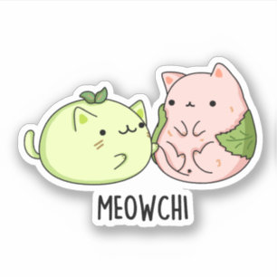 Sticker Meowchi Funny Mochi Pun