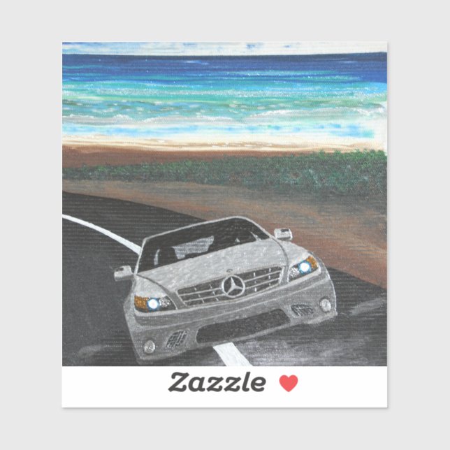 Sticker Mercedes sur la côte (Feuille)