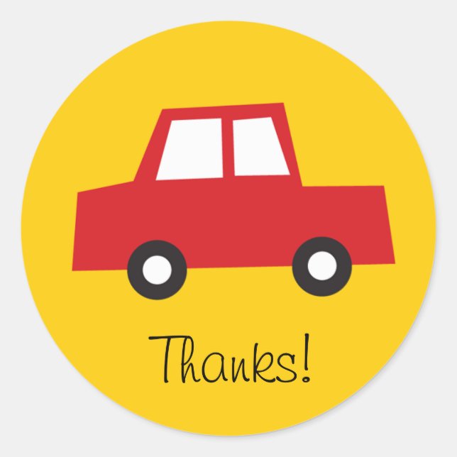 Sticker Merci Anniversaire de enfant de voiture ro (Devant)