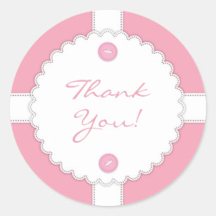 Sticker Merci Baby shower Dantel
