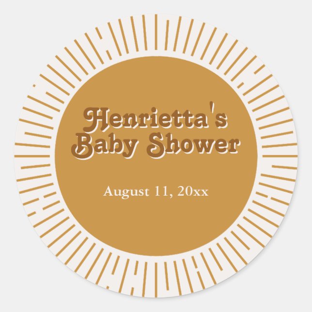 Sticker Merci baby shower Voici Le Fils (Devant)