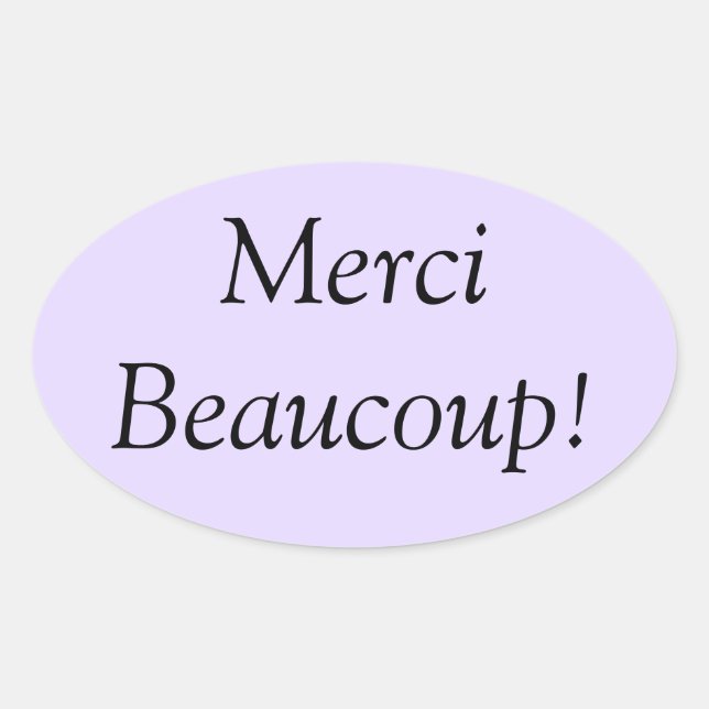 Sticker Merci Beaucoup (Devant)