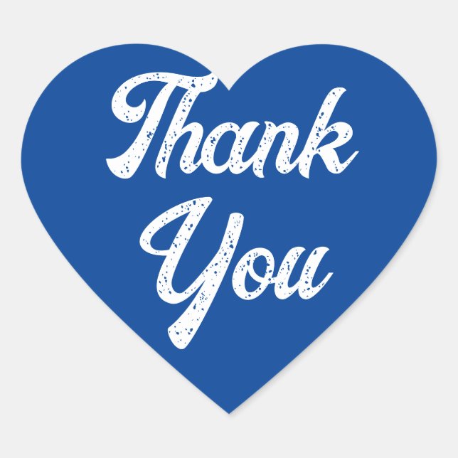 Sticker Merci bleu coeur (Devant)