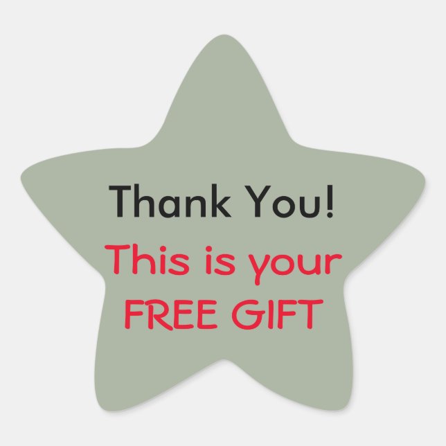 Sticker Merci (cadeau gratuit) (Devant)