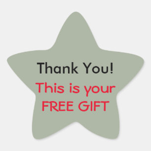 Sticker Merci (cadeau gratuit)