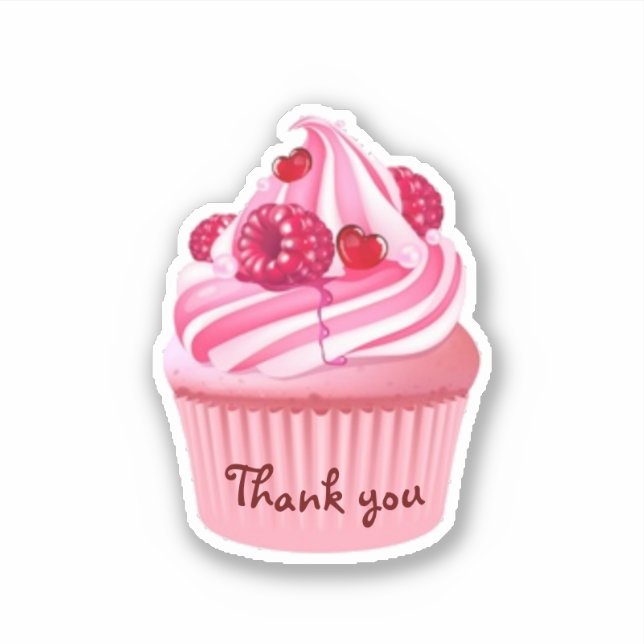 Sticker Merci cupcake (Devant)