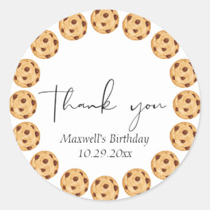 Sticker Merci d'anniversaire au lait et au biscuit