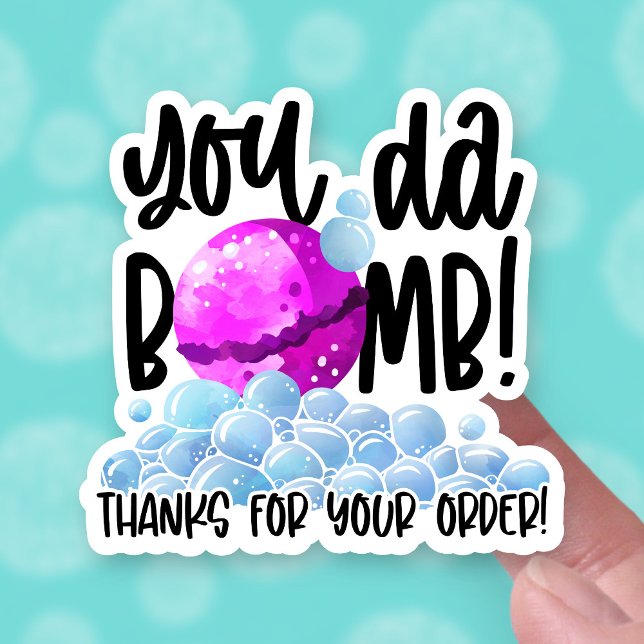 Sticker Merci de bombe mignonne pour commander (Créateur téléchargé)