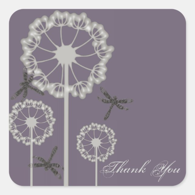 Sticker Merci de libellules violettes (Devant)