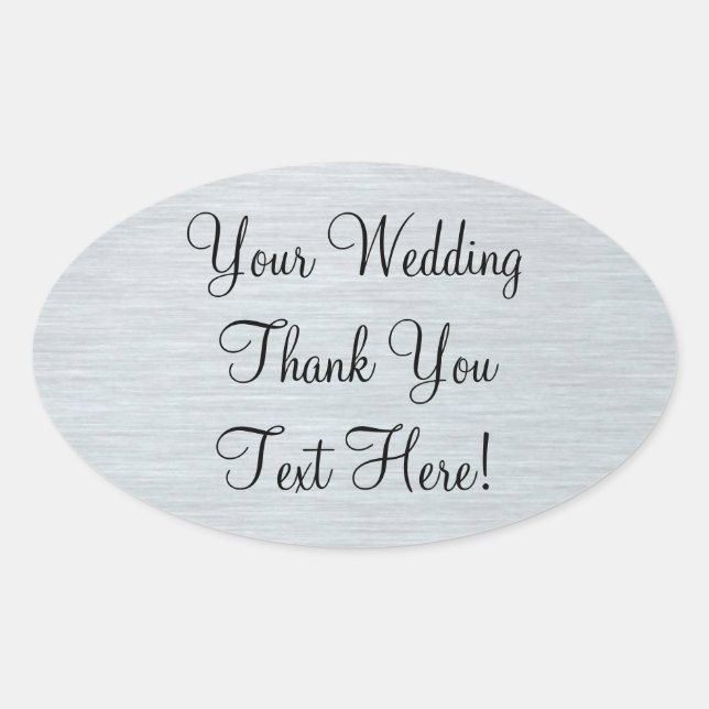 Sticker Merci de mariage en argent (Devant)