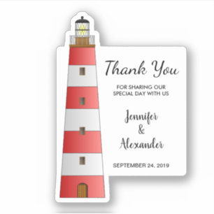 Sticker Merci de plage coupe personnalisée mariage