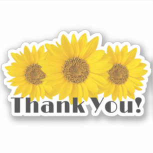 Sticker Merci de tournesol jaune